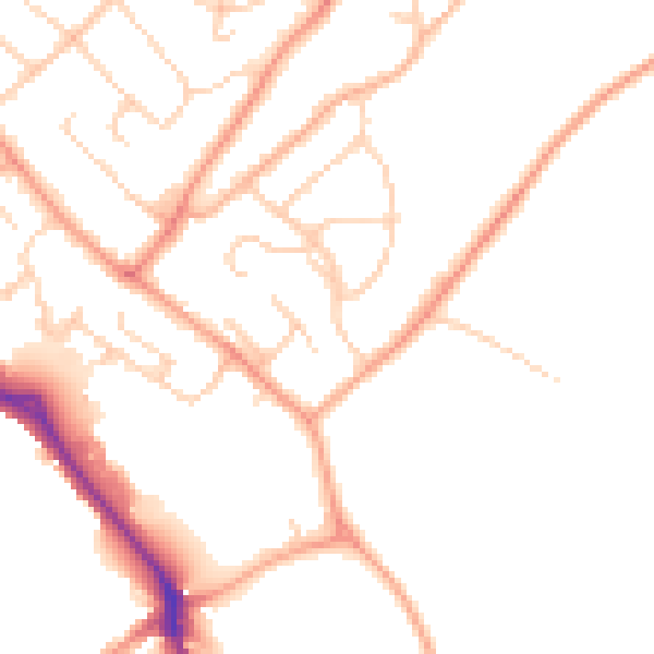 Daytime road noise heatmap for HP3 8AY
