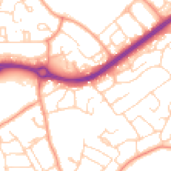 Daytime road noise heatmap for HP3 8DL