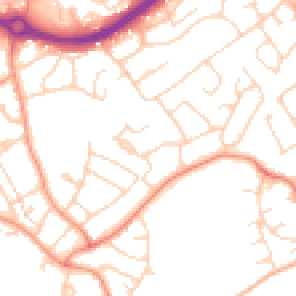 Daytime road noise heatmap for HP3 8HB