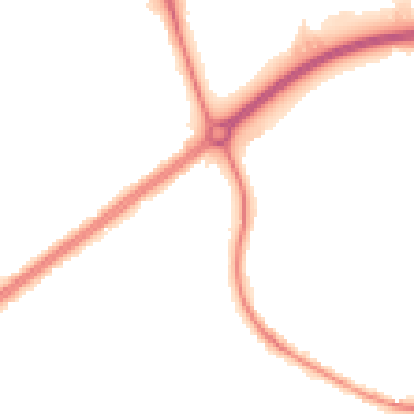 Night-time road noise heatmap for HP3 8PU
