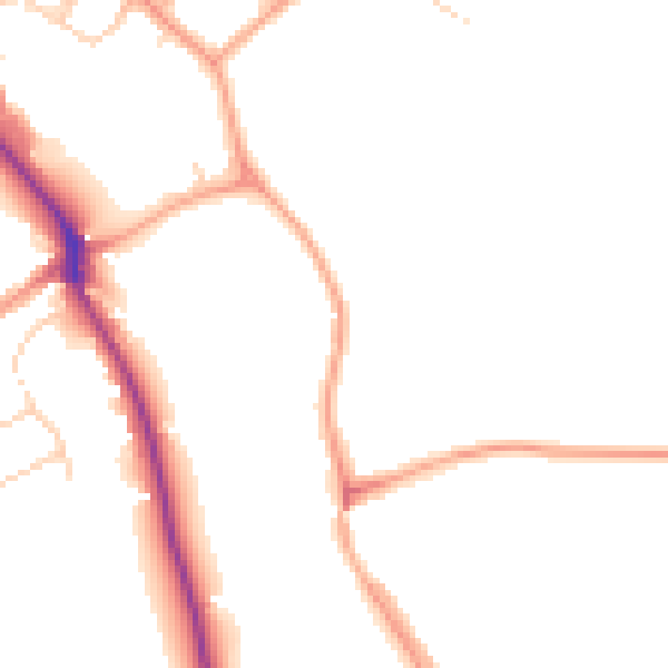Daytime road noise heatmap for HP3 8RT