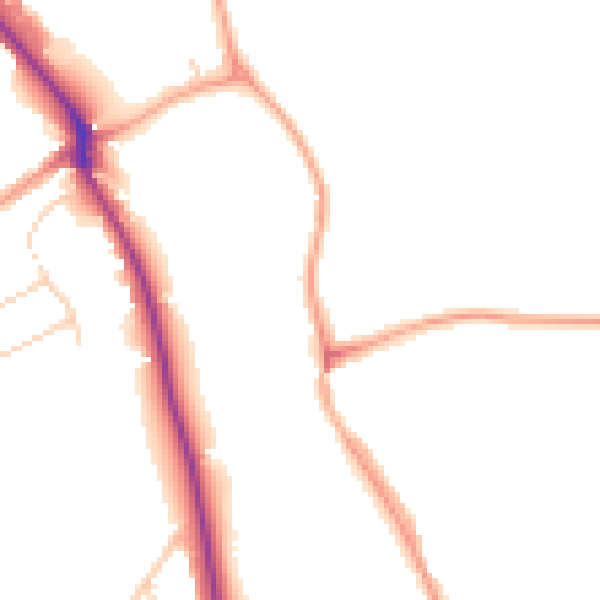 Daytime road noise heatmap for HP3 8RU