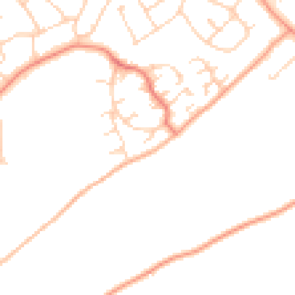 Daytime road noise heatmap for HP3 8TN