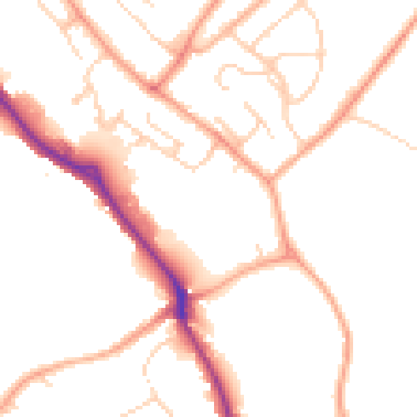 Daytime road noise heatmap for HP3 9DH