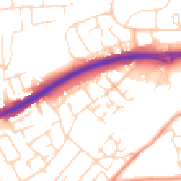 Daytime road noise heatmap for HP3 9ES