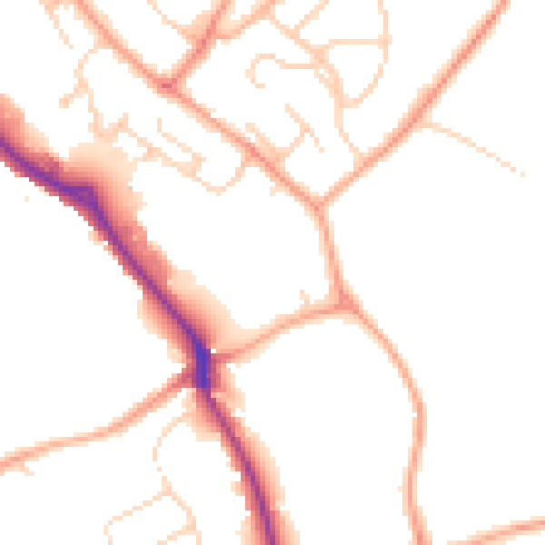 Daytime road noise heatmap for HP3 9GA