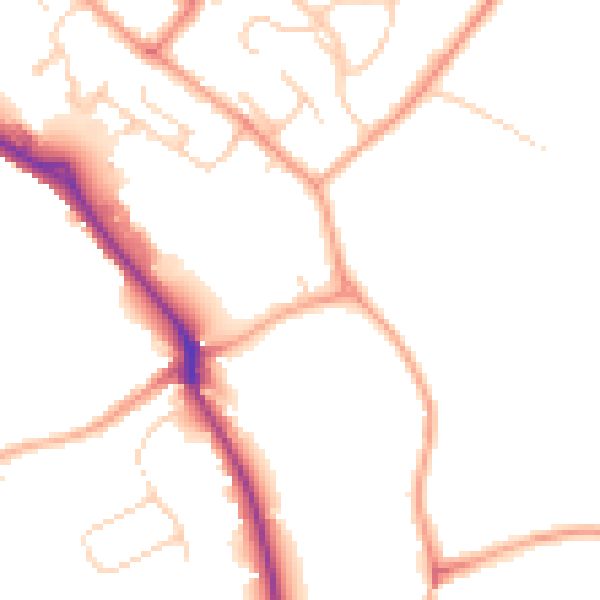 Daytime road noise heatmap for HP3 9GJ