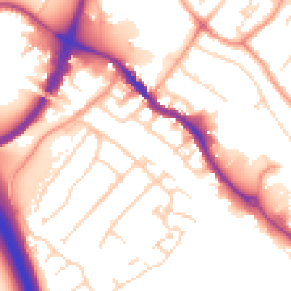 Daytime road noise heatmap for HP3 9HJ