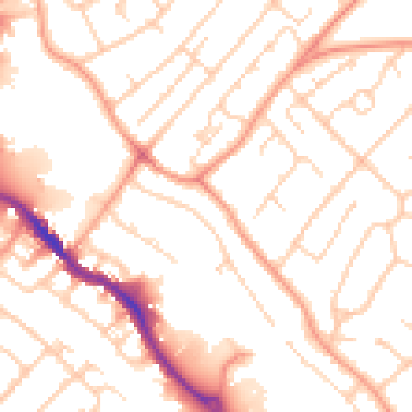 Daytime road noise heatmap for HP3 9PL