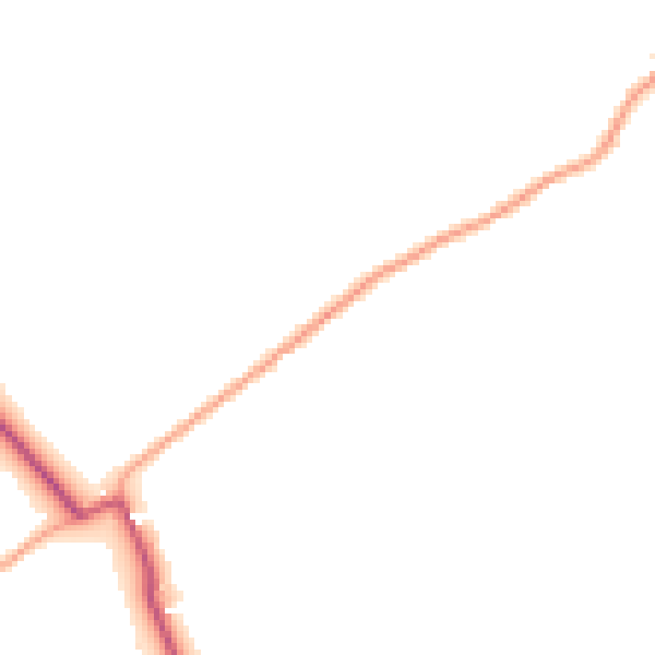 Daytime road noise heatmap for HR2 0AD