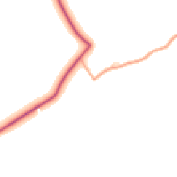 Daytime road noise heatmap for HR2 0AJ