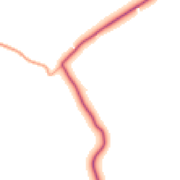 Daytime road noise heatmap for HR2 0AP
