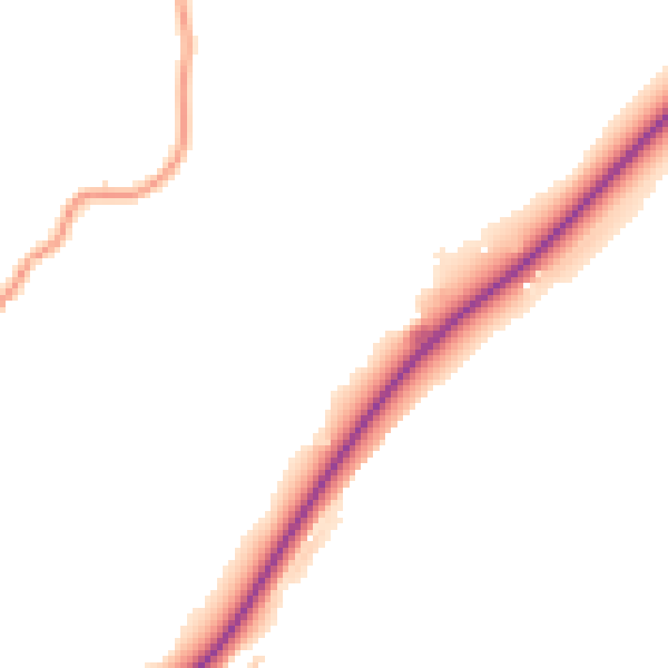Daytime road noise heatmap for HR2 0BD