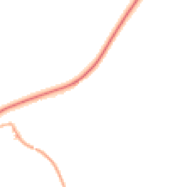 Night-time road noise heatmap for HR2 0BH