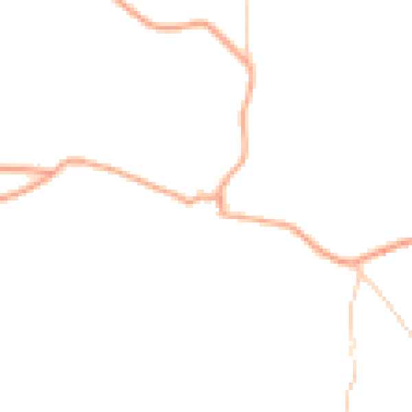 Daytime road noise heatmap for HR2 0DP