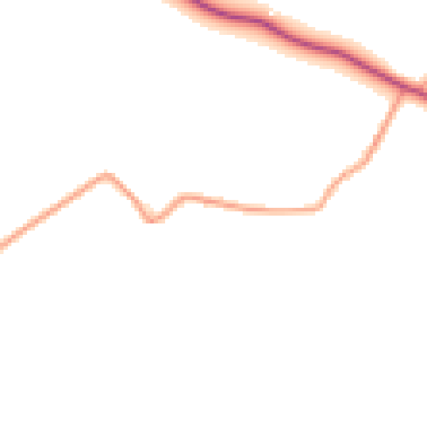 Daytime road noise heatmap for HR2 0RA