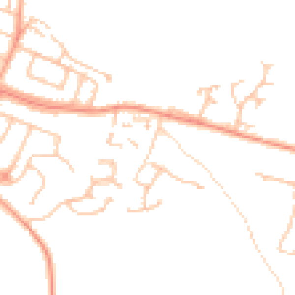 Daytime road noise heatmap for HR2 6EP
