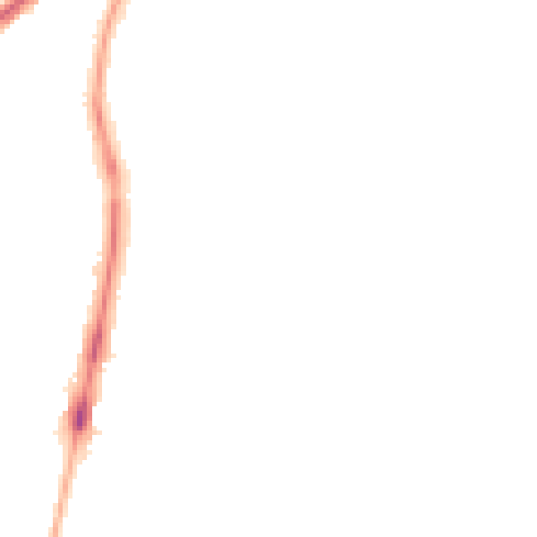 Night-time road noise heatmap for HR2 6HF