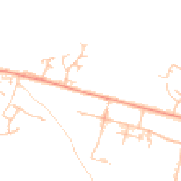 Daytime road noise heatmap for HR2 6JP