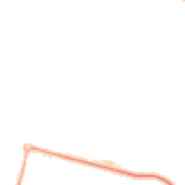 Night-time road noise heatmap for HR2 6LD