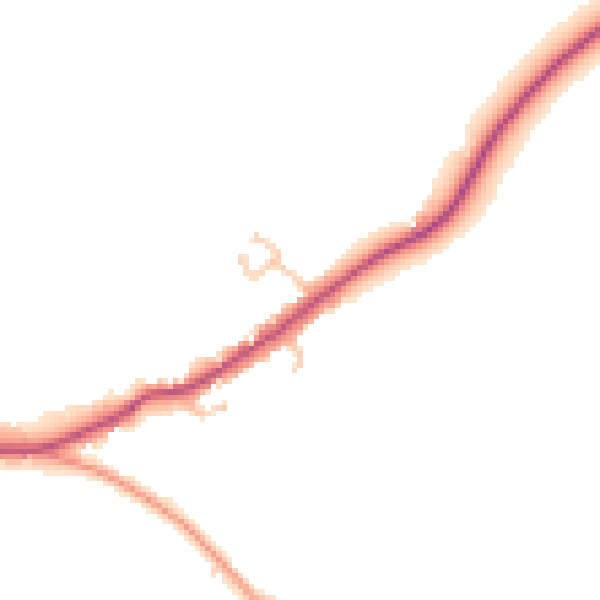 Daytime road noise heatmap for HR2 6LS