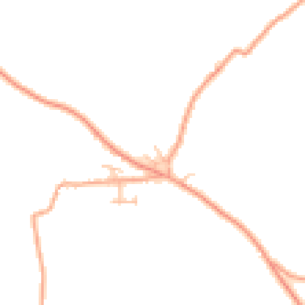 Daytime road noise heatmap for HR2 6PZ