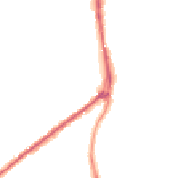 Night-time road noise heatmap for HR2 7JD