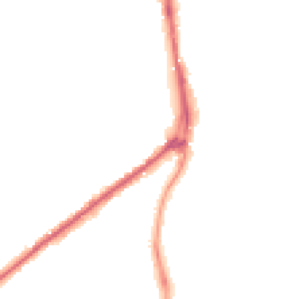 Night-time road noise heatmap for HR2 7JG
