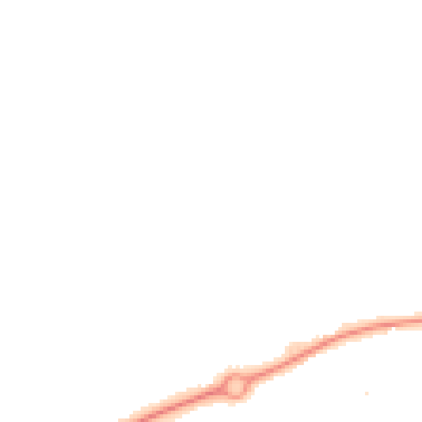 Night-time road noise heatmap for HR2 7SH