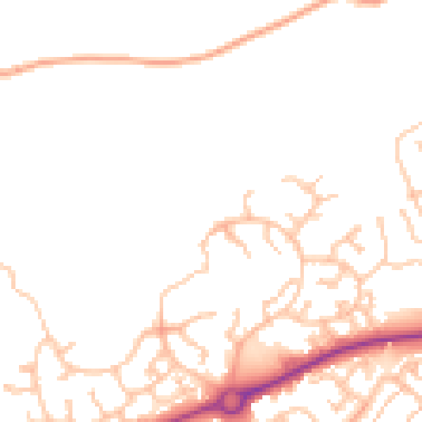 Daytime road noise heatmap for HR2 7SJ