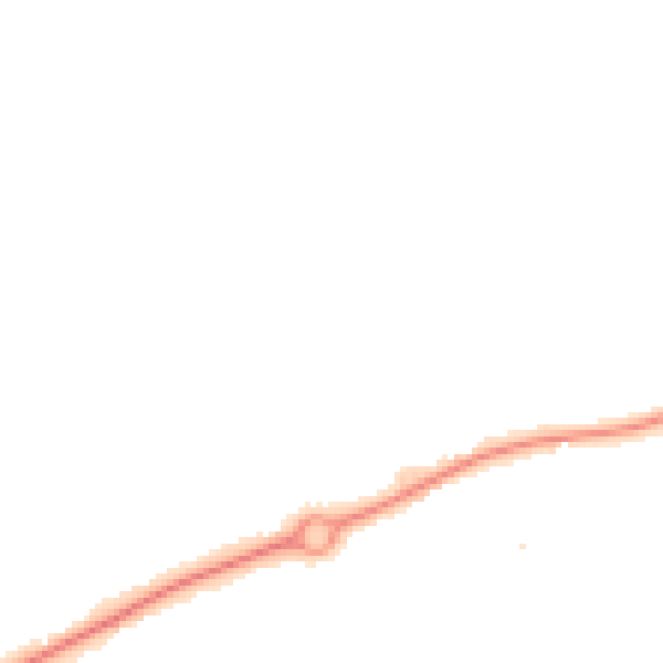Night-time road noise heatmap for HR2 7SR