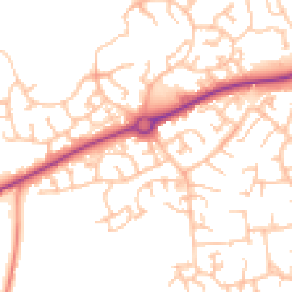 Daytime road noise heatmap for HR2 7UP
