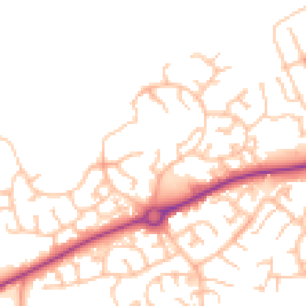 Daytime road noise heatmap for HR2 7YF