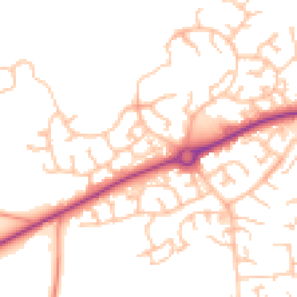 Daytime road noise heatmap for HR2 7YU