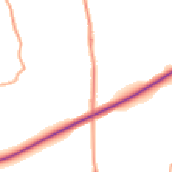 Daytime road noise heatmap for HR2 8AB