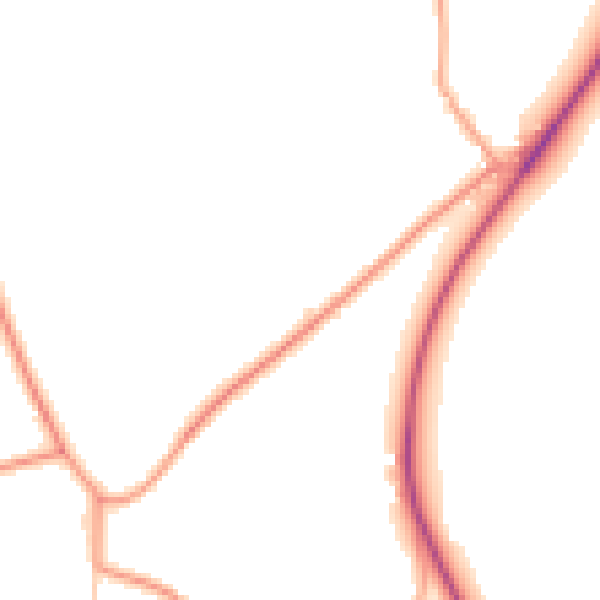 Daytime road noise heatmap for HR2 8BP