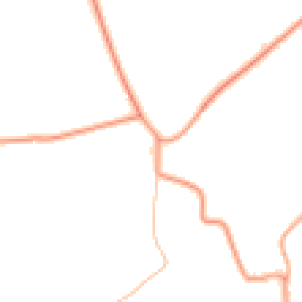 Daytime road noise heatmap for HR2 8BZ