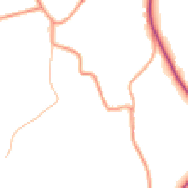 Daytime road noise heatmap for HR2 8DD