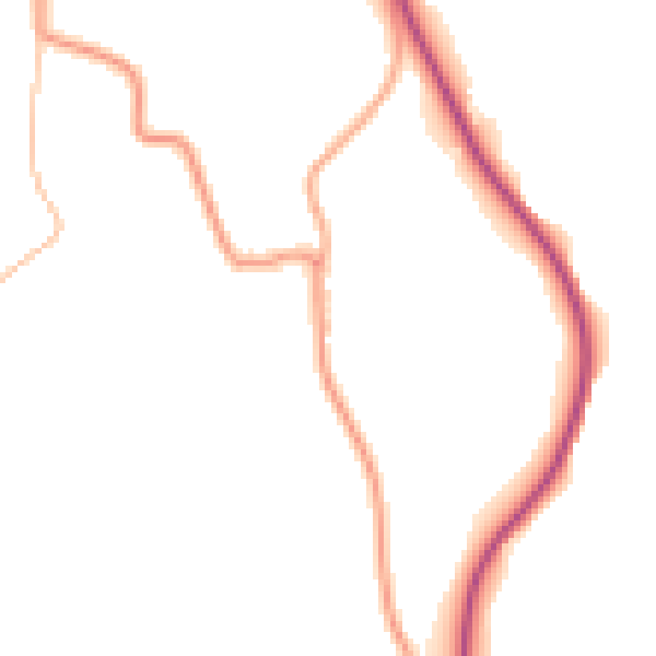 Daytime road noise heatmap for HR2 8DE