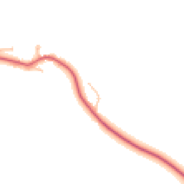 Daytime road noise heatmap for HR2 8DQ