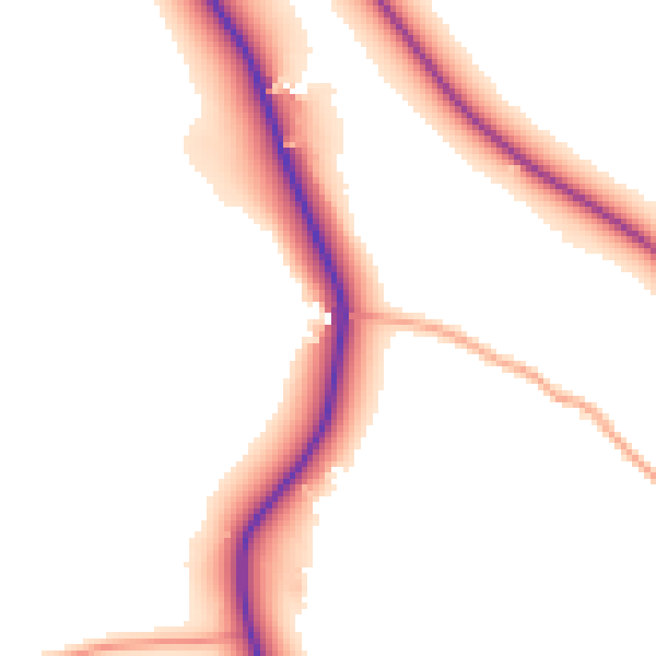Daytime road noise heatmap for HR2 8EL