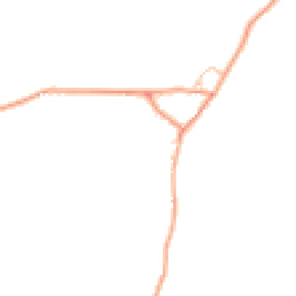 Daytime road noise heatmap for HR2 8EP