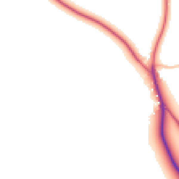 Daytime road noise heatmap for HR2 8EQ