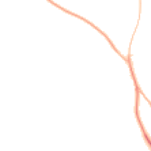 Night-time road noise heatmap for HR2 8EQ