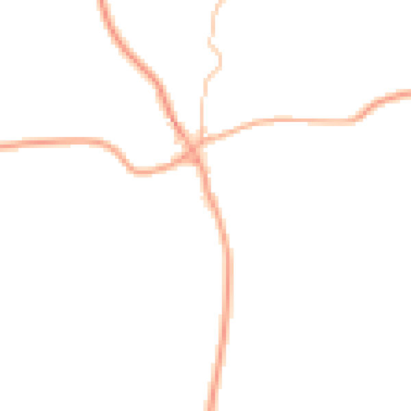 Daytime road noise heatmap for HR2 8FH