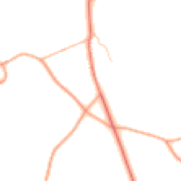 Daytime road noise heatmap for HR2 8FN