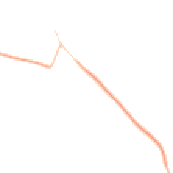Night-time road noise heatmap for HR2 8NL