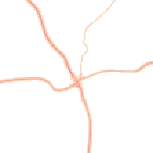 Daytime road noise heatmap for HR2 8QU