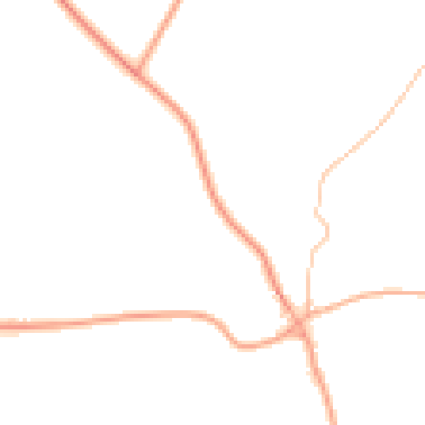 Daytime road noise heatmap for HR2 8QY