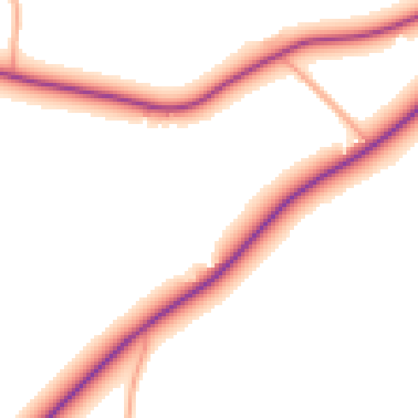 Daytime road noise heatmap for HR2 9AA